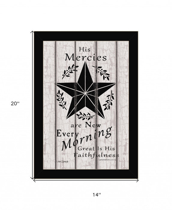 His Mercies are New Every Morning 1 Black Framed Print Wall Art