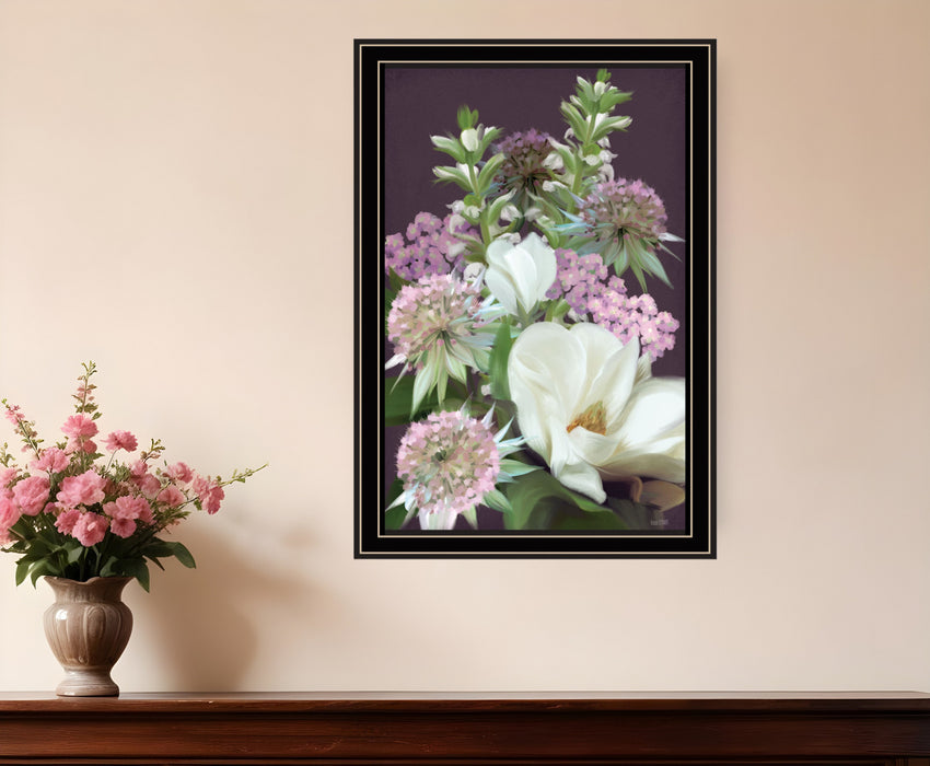 Wild For Plum Bouquet 2 Black Framed Print Wall Art