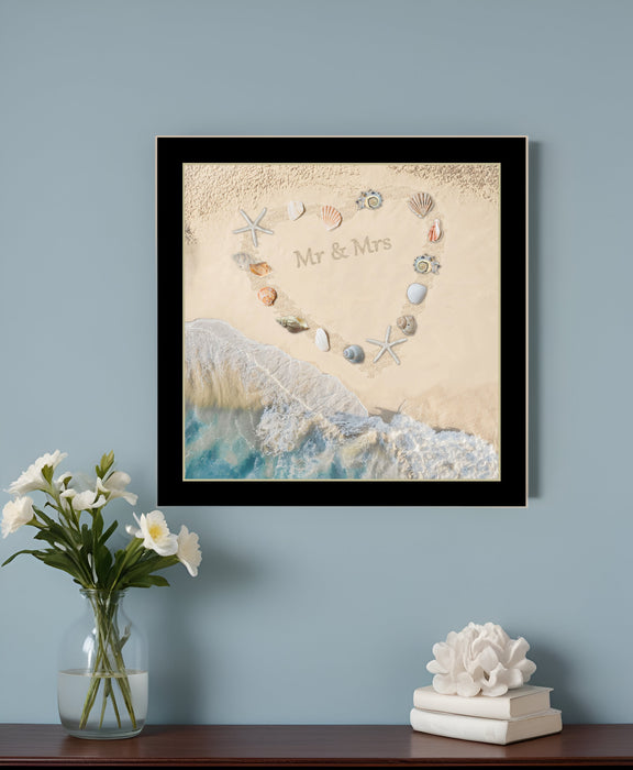 Marriage is a Beach 1 Black Framed Print Wall Art