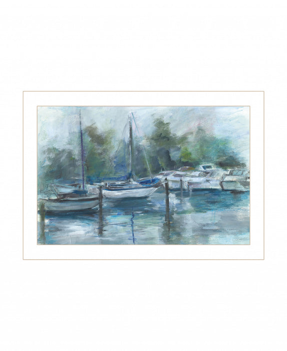 Lagoon 1 White Framed Print Wall Art