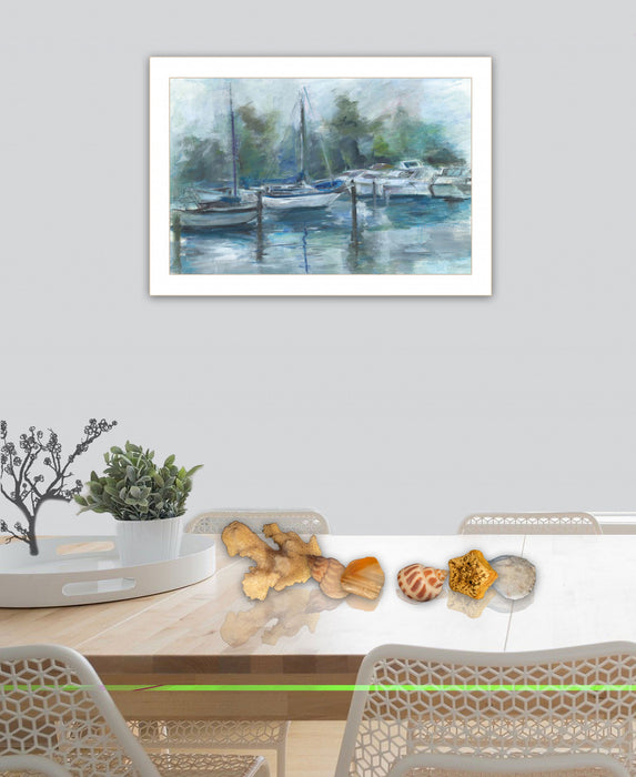 Lagoon 1 White Framed Print Wall Art