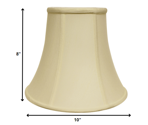 10" Ivory Premium Bell Monay Shantung Lampshade