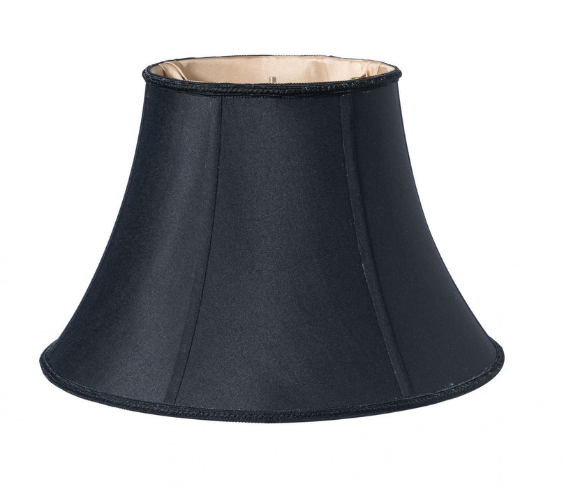 12" Black with Bronze Lining Slanted Oval Shantung Lampshade