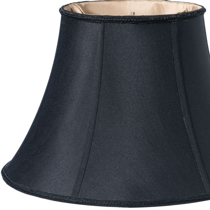 12" Black with Bronze Lining Slanted Oval Shantung Lampshade