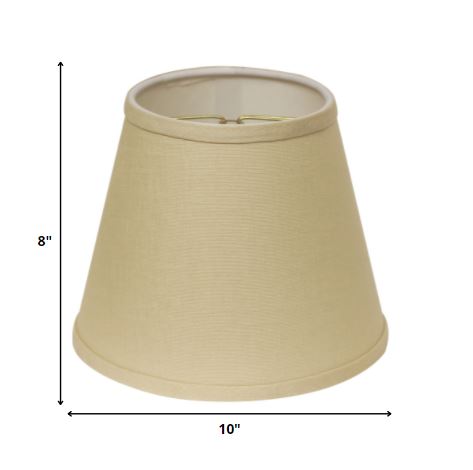 10" Parchment Biege Hardback Empire Linen Lampshade