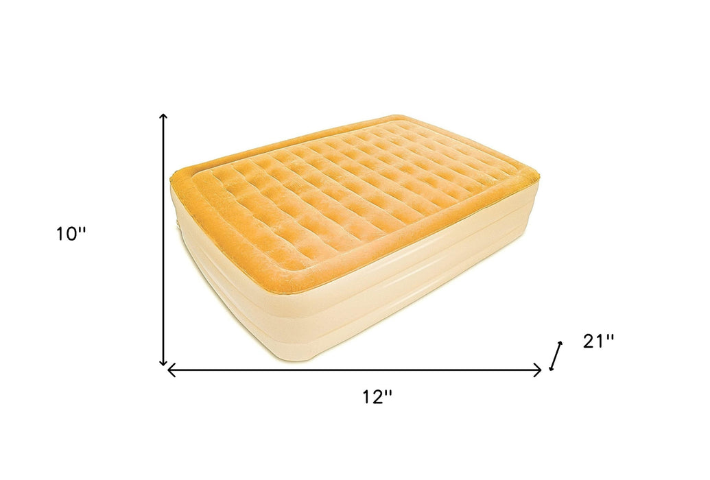 Dreamy Golden Inflatable Queen Size Bed Mattress