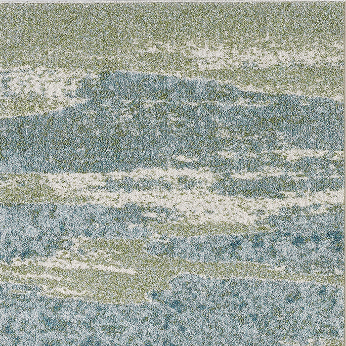 10' X 13' Blue Sage Impressionistic Ocean Area Rug