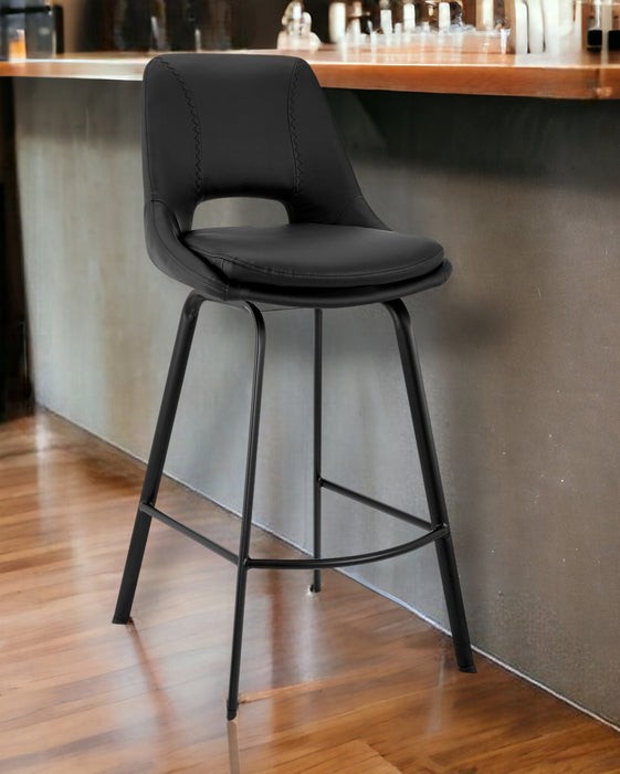 30" Iron Swivel Low Back Bar Height Bar Chair