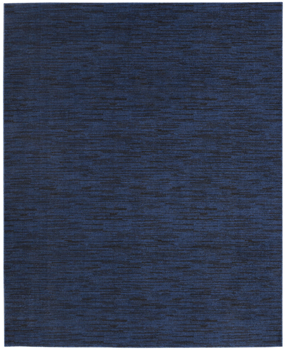 10' X 14' Midnight Blue Stain Resistant Indoor Outdoor Area Rug