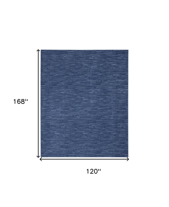 10' X 14' Blue Indoor Outdoor Area Rug