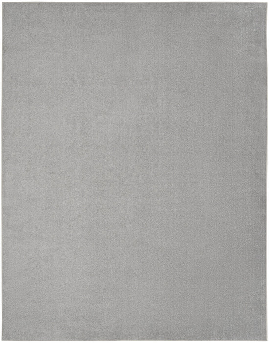 10' X 14' Silver Grey Non Skid Indoor Outdoor Area Rug