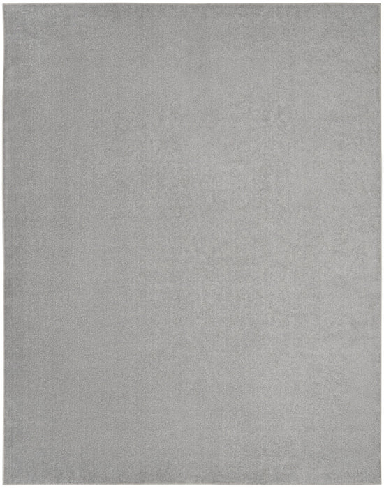 10' X 14' Silver Grey Non Skid Indoor Outdoor Area Rug