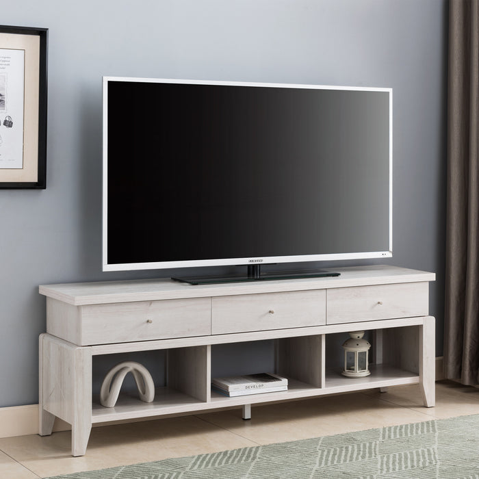 60" Enclosed and Open Storage TV Stand