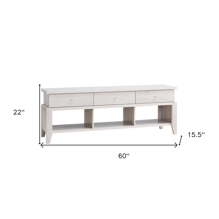 60" Enclosed and Open Storage TV Stand