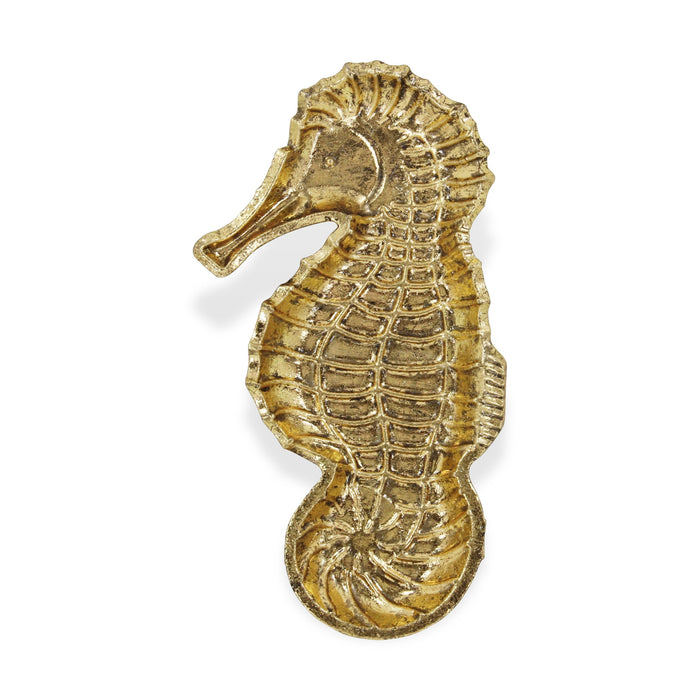 10" Gold Sea Horse Cast Iron Vanity Tray