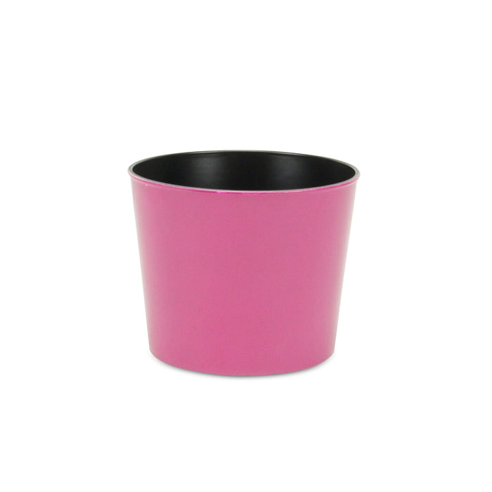 7" Hot Pink Recycled Plastic Indoor Outdoor Round Pot Planter