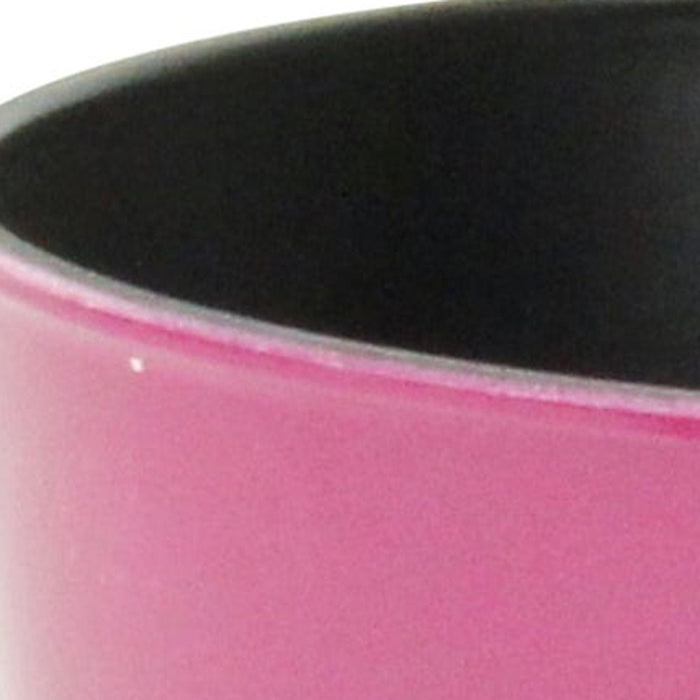 7" Hot Pink Recycled Plastic Indoor Outdoor Round Pot Planter