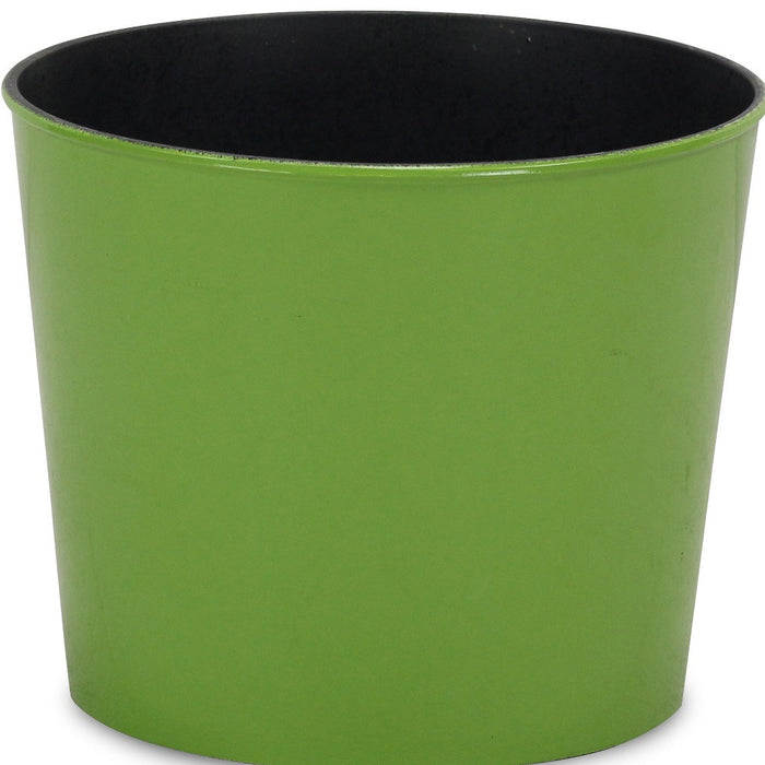 7" Lime Green Recycled Plastic Indoor Outdoor Round Pot Planter