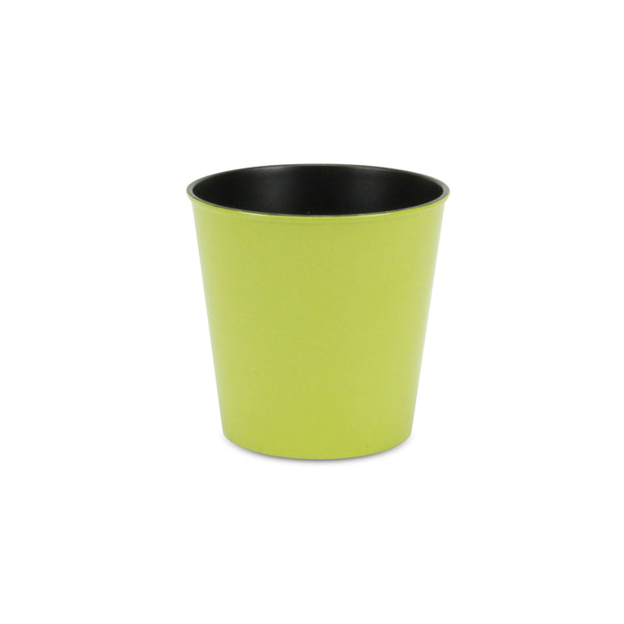 5" Lime Green Recycled Plastic Indoor Outdoor Round Pot Planter