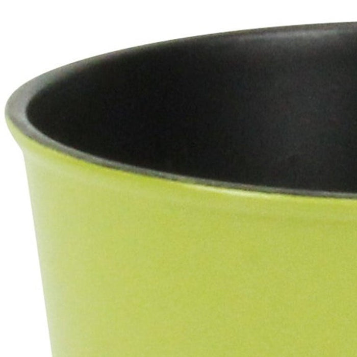 5" Lime Green Recycled Plastic Indoor Outdoor Round Pot Planter