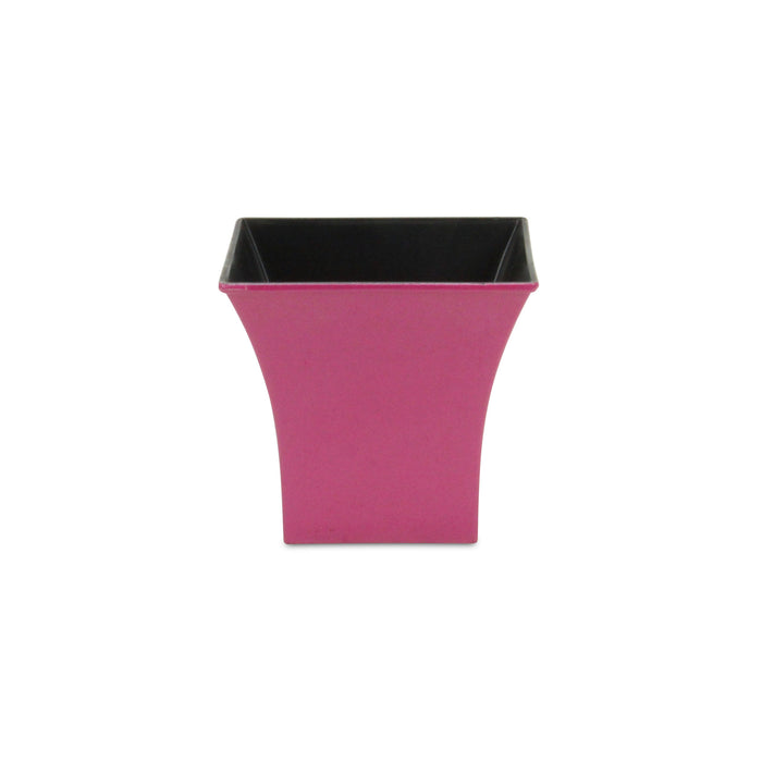 5" Hot Pink Recycled Plastic Indoor Outdoor Square Pot Planter