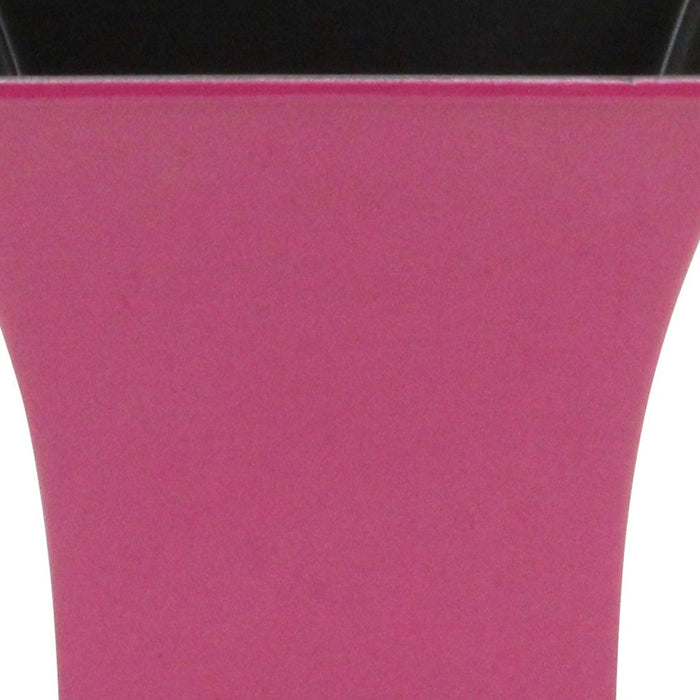 5" Hot Pink Recycled Plastic Indoor Outdoor Square Pot Planter