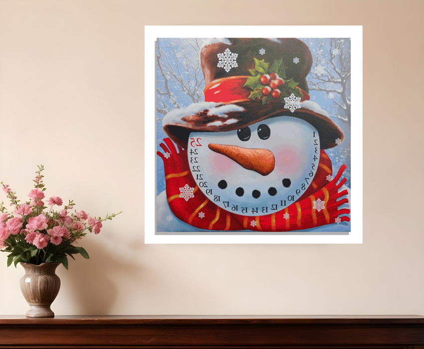 Count Down to Christmas - Snowman Canvas Wrapped Canvas Print Wall Art