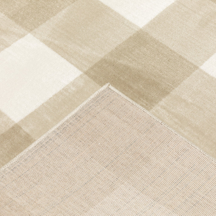 10' X 13' Beige and Ivory Geometric Power Loom Area Rug