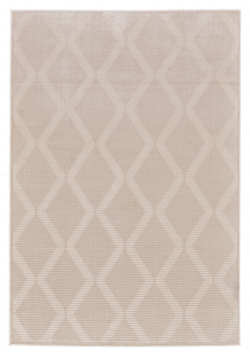 5' X 8' Ivory Geometric Area Rug