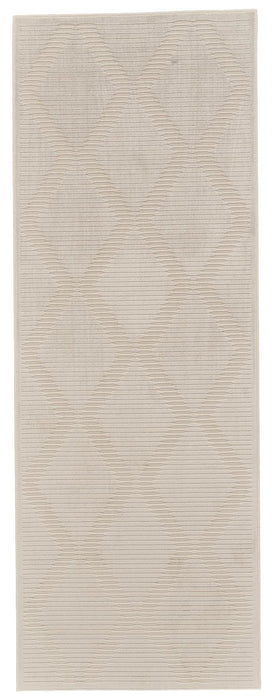 5' X 8' Ivory Geometric Area Rug