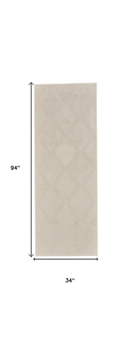 5' X 8' Ivory Geometric Area Rug