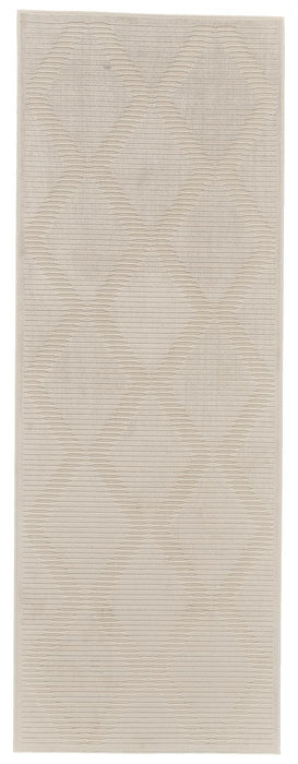 5' X 8' Ivory Geometric Area Rug