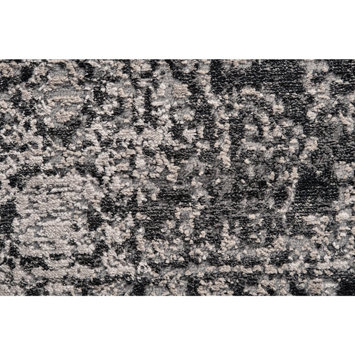 5' X 8' Gray And Ivory Abstract Stain Resistant Area Rug