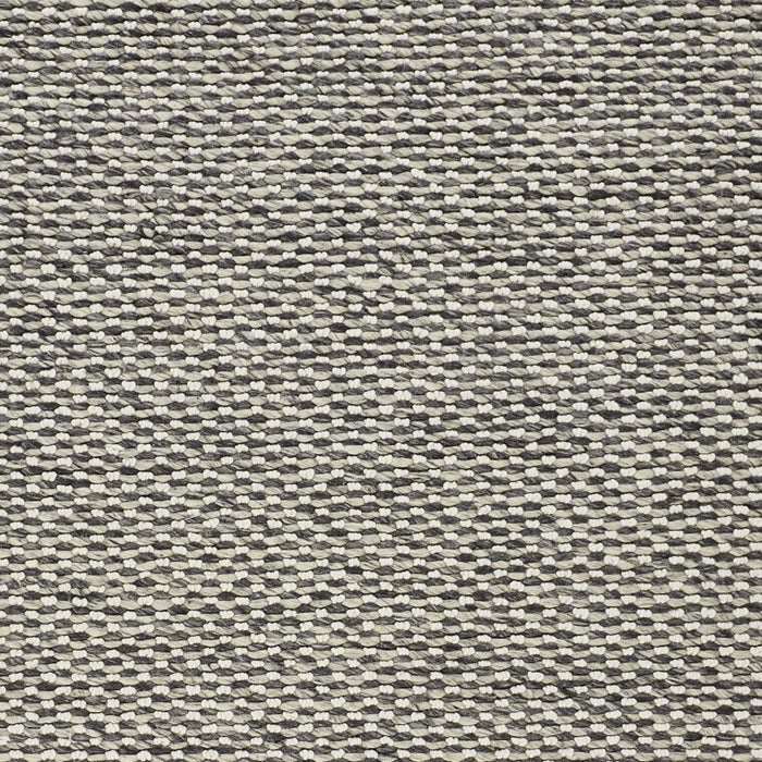 5' X 8' Gray and Ivory Wool Floral Hand Woven Area Rug