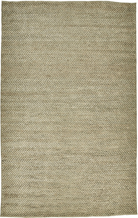 5' X 8' Tan And Gray Hand Woven Area Rug