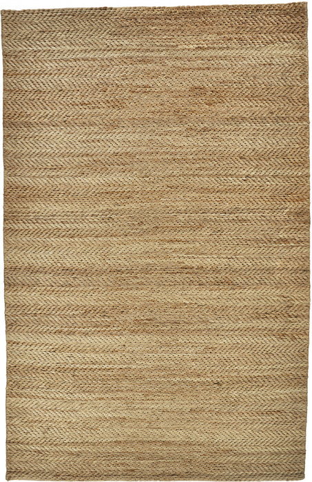 5' X 8' Tan And Gray Hand Woven Area Rug