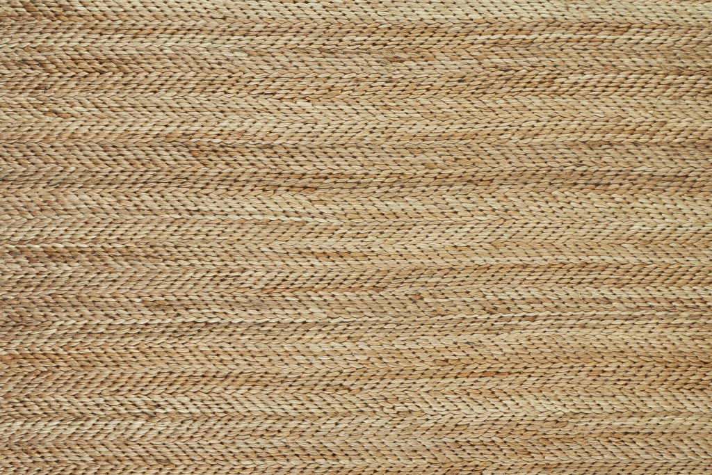 5' X 8' Tan And Gray Hand Woven Area Rug