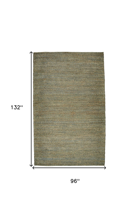 5' X 8' Tan And Gray Hand Woven Area Rug