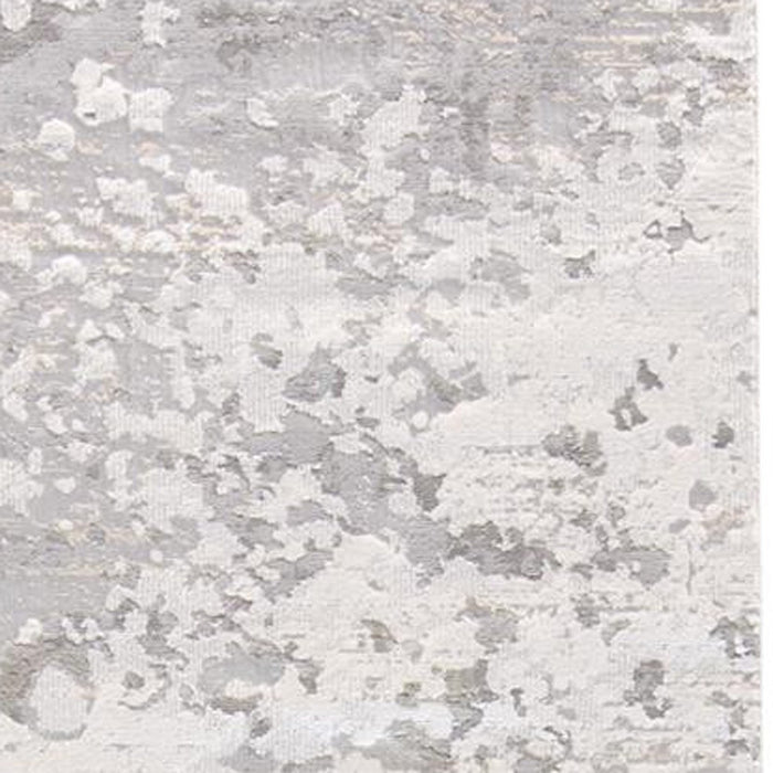 2' X 3' Silver Gray And White Abstract Stain Resistant Area Rug