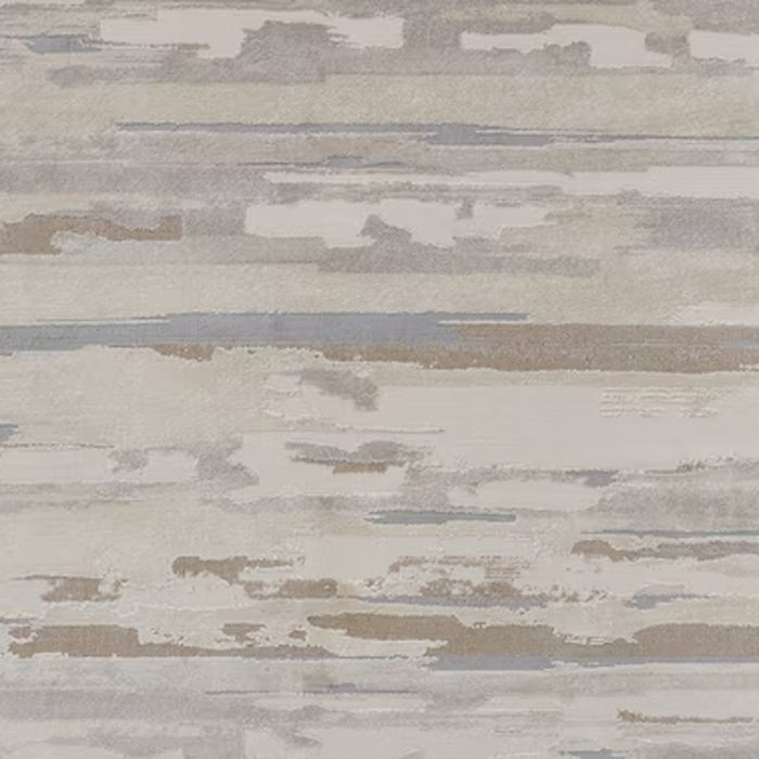 4' X 6' Gray and Ivory Abstract Power Loom Distressed Area Rug