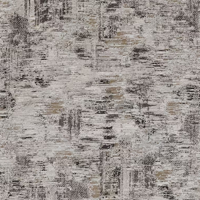 4' X 6' Gray and Ivory Abstract Power Loom Distressed Area Rug