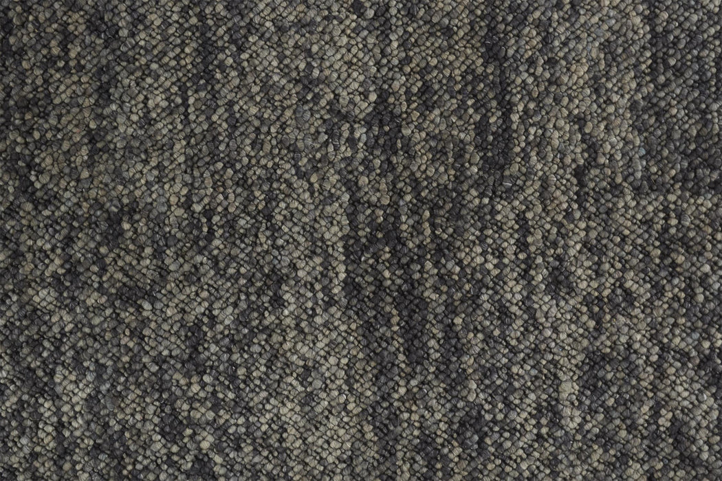 10' X 13' Gray Taupe And Black Wool Hand Woven Stain Resistant Area Rug