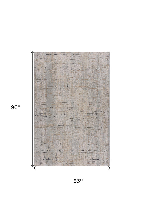 10' X 14' Cream Abstract Area Rug