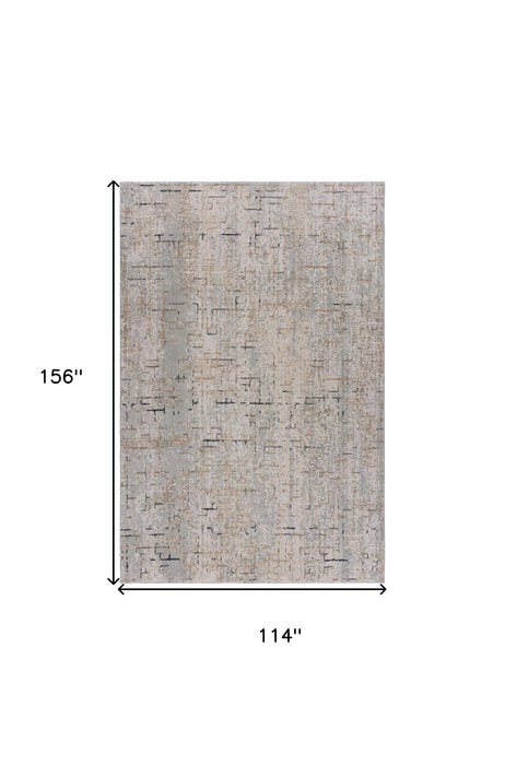 10' X 14' Cream Abstract Area Rug