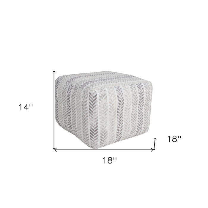 18" Cotton Ottoman