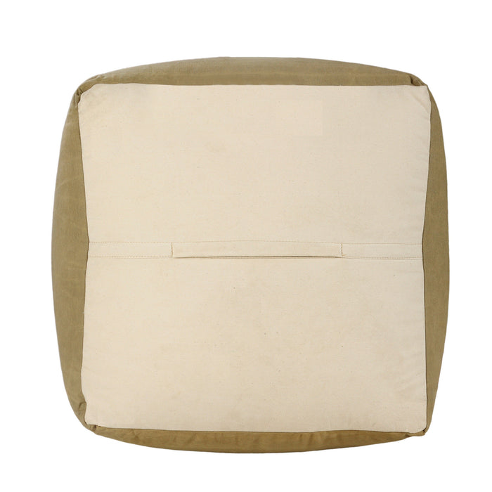 20" Brown 100% Cotton Ottoman