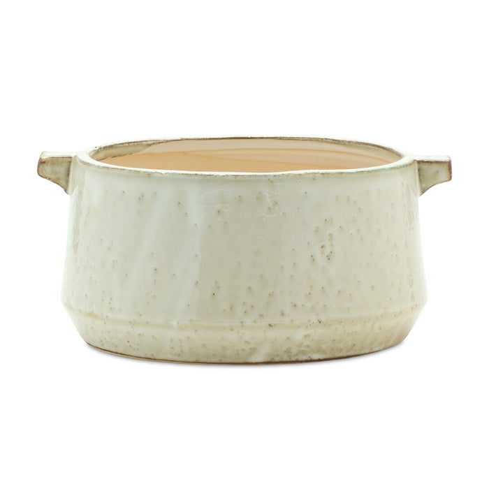 Beige Clay 5.54113 ounce Round Pot Planter