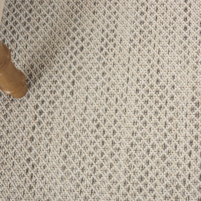 10' X 14' Cream Geometric Power Loom Area Rug