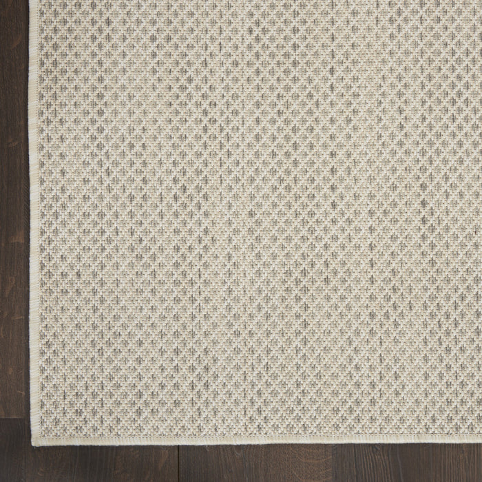 10' X 14' Cream Geometric Power Loom Area Rug