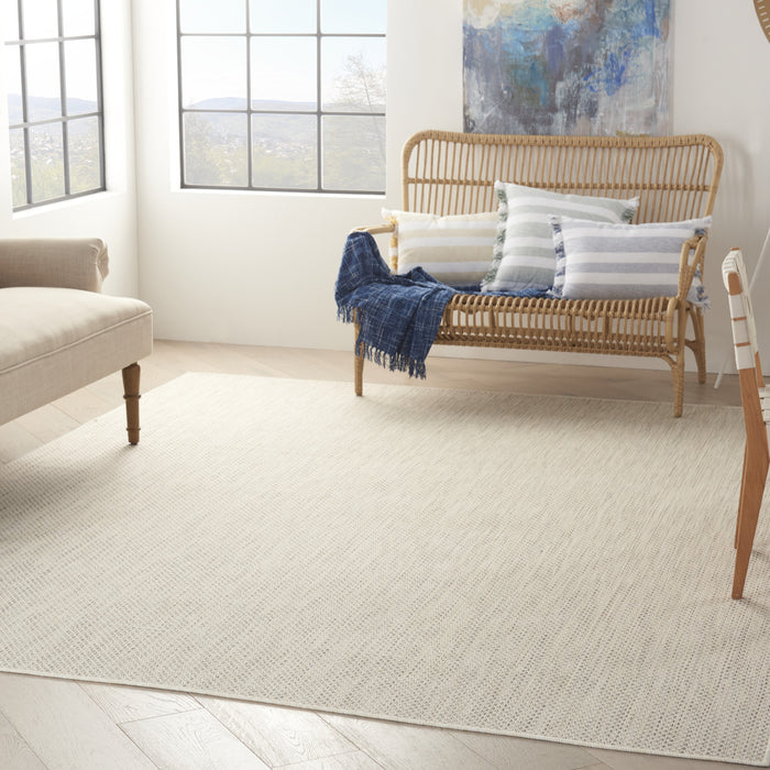 10' X 14' Cream Geometric Power Loom Area Rug